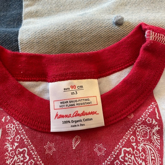 Hanna Andersson kids long sleeve pajamas sz3 - Picture 2 of 2